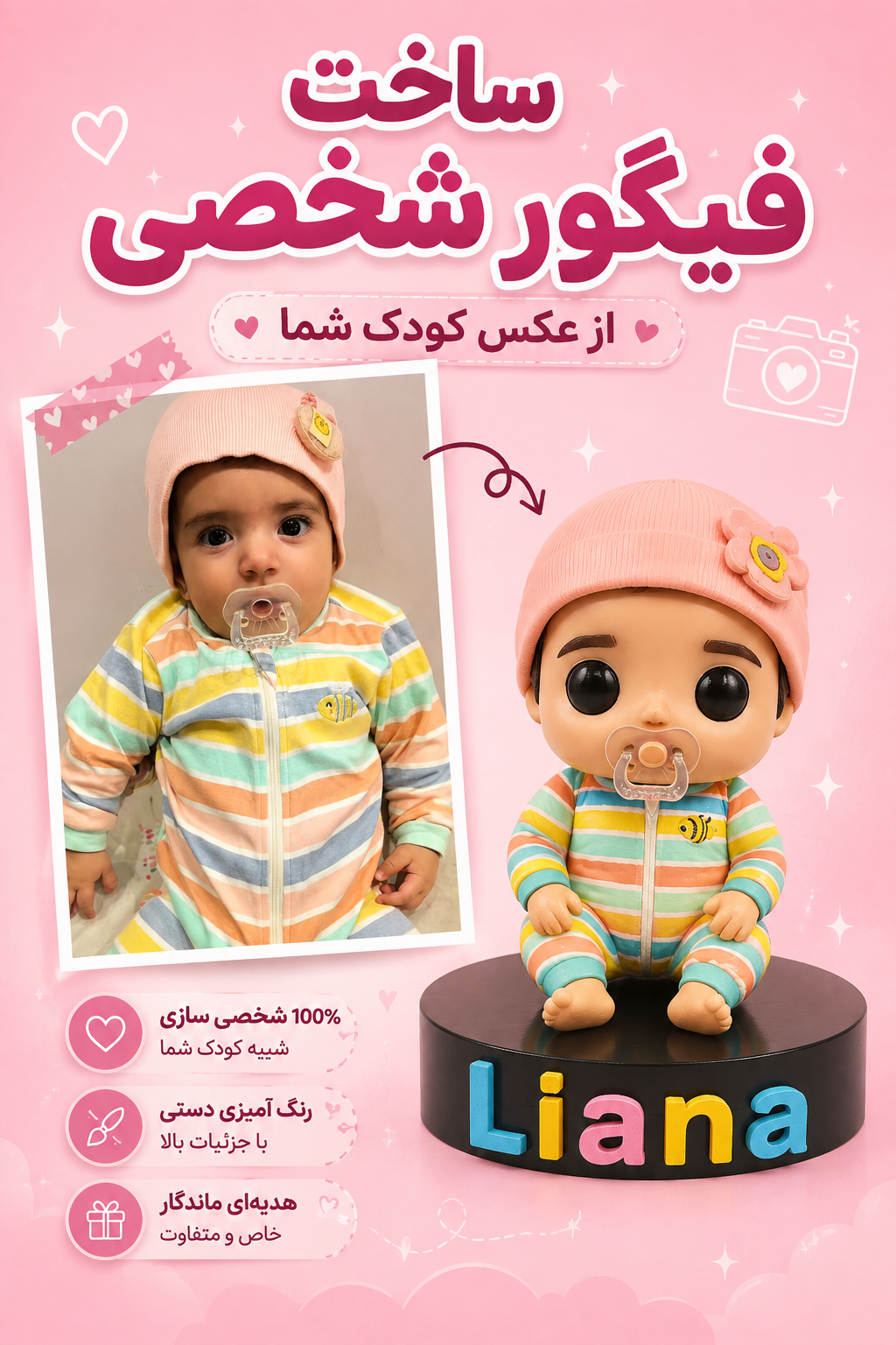 فانکو پاپ شخصی  از روی عکس با جنس  pla plus